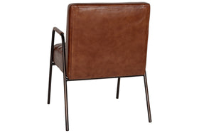 Hadithi Leather Occasional Chair - Chocolate Brown