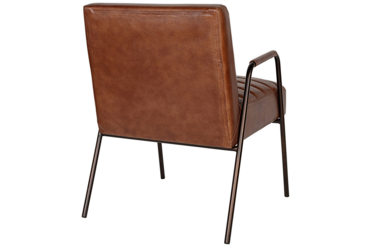Hadithi Leather Occasional Chair - Chocolate Brown
