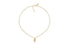 Hadari Rose Quartz Necklace - Gold