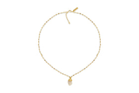 Hadari Rose Quartz Necklace - Gold