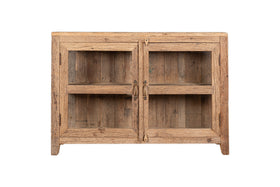 Ibo Reclaimed Wood & Glass Sideboard - Natural