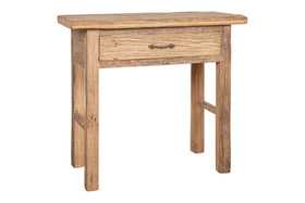 Ibo Reclaimed Wood 1 Drawer Console Table - Natural