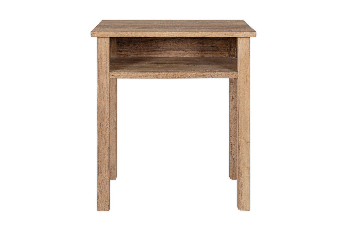 Iya Reclaimed Wood Bedside Table - Natural