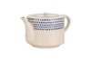 Indigo Drop 4 Person Teapot - Cream & Indigo