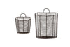 Inkollu Wall Hung Baskets - Aged Brass - (Set of 2)