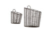 Inkollu Wall Hung Baskets - Aged Brass - (Set of 2)