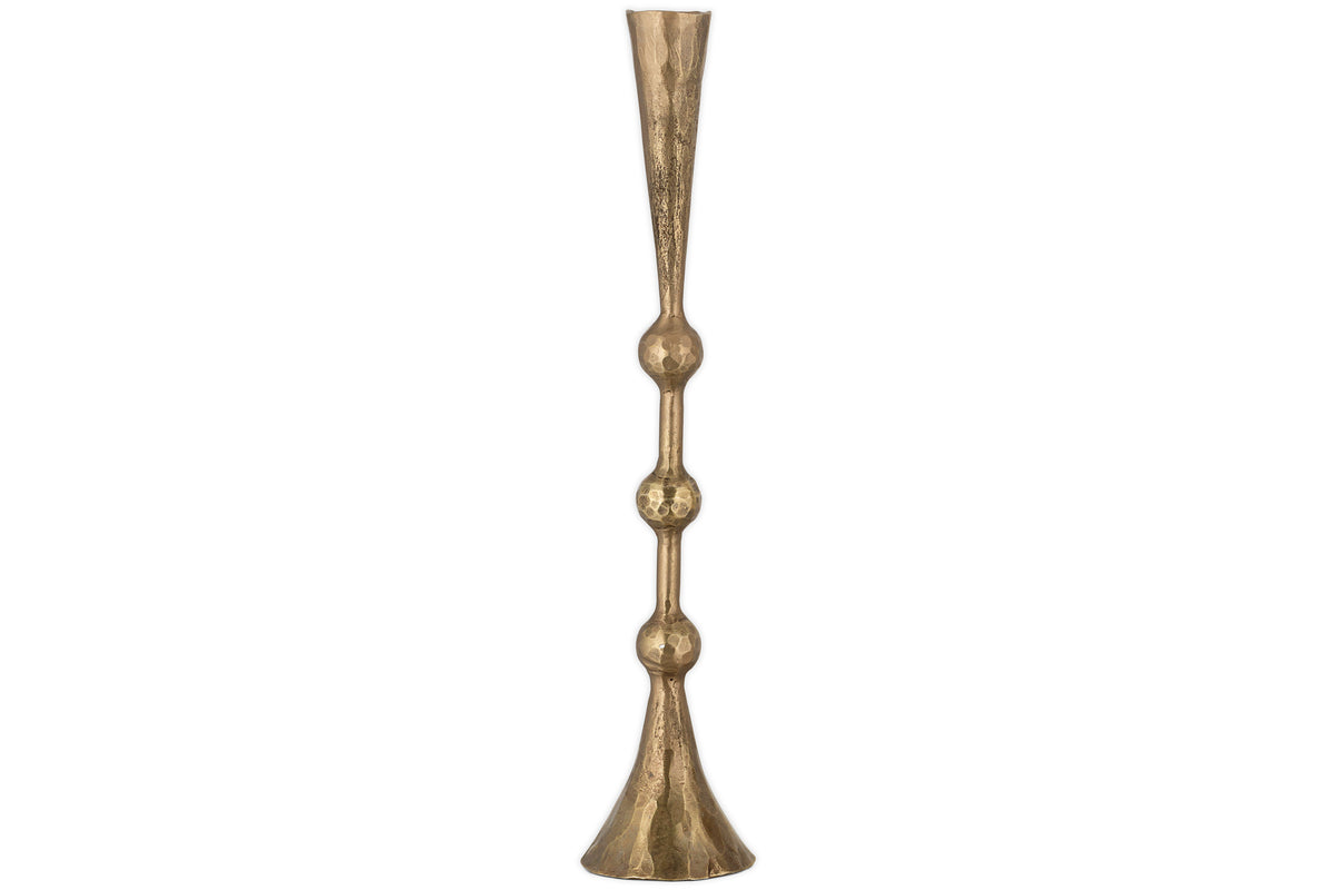 Javanee Candle Holder - Antique Brass