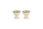 Juniper Drop Egg Cups - Cream & Juniper (Set of 2)