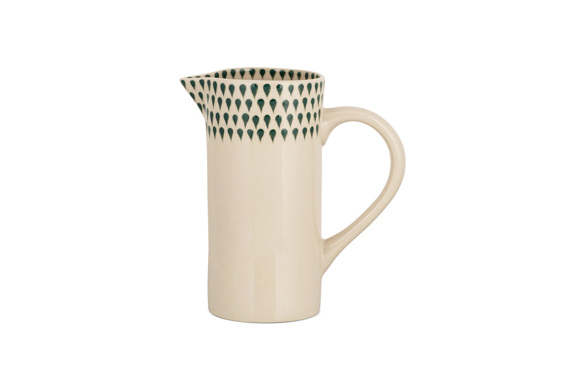 Juniper Drop Jug - Cream & Juniper - Small