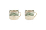Juniper Drop Mug - Cream & Juniper - Small (Set of 2)