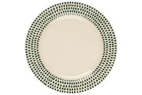 Juniper Drop Dinner Plate - Cream & Juniper