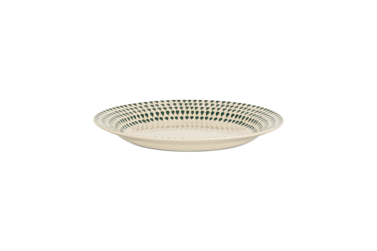 Juniper Drop Side Plate - Cream & Juniper