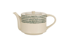 Juniper Drop 4 Person Teapot - Cream & Juniper