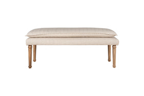 Kiana Cotton Upholstered Bench - Natural