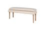 Kiana Cotton Upholstered Bench - Natural
