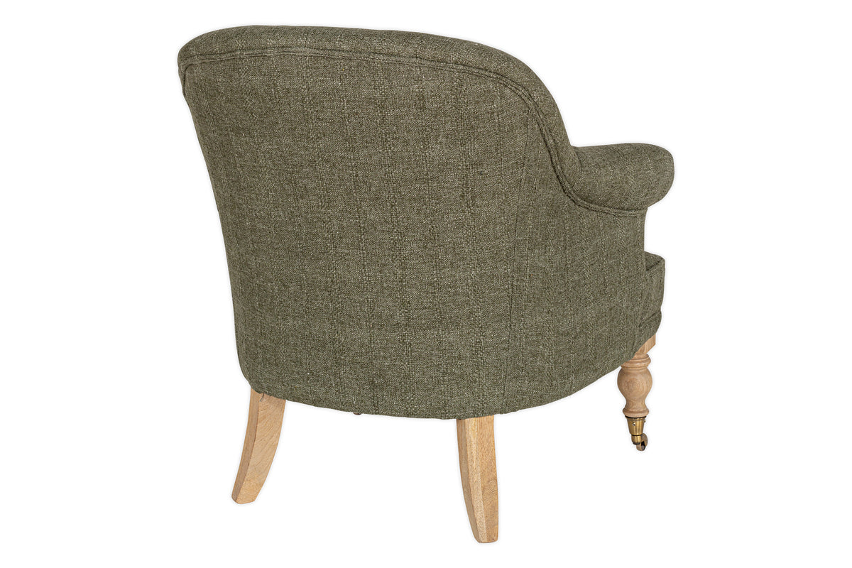 Kiana Cotton Armchair - Moss