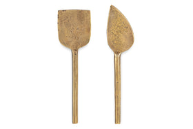 Kasa Cheese Knives - Antique Brass (Set of 2)
