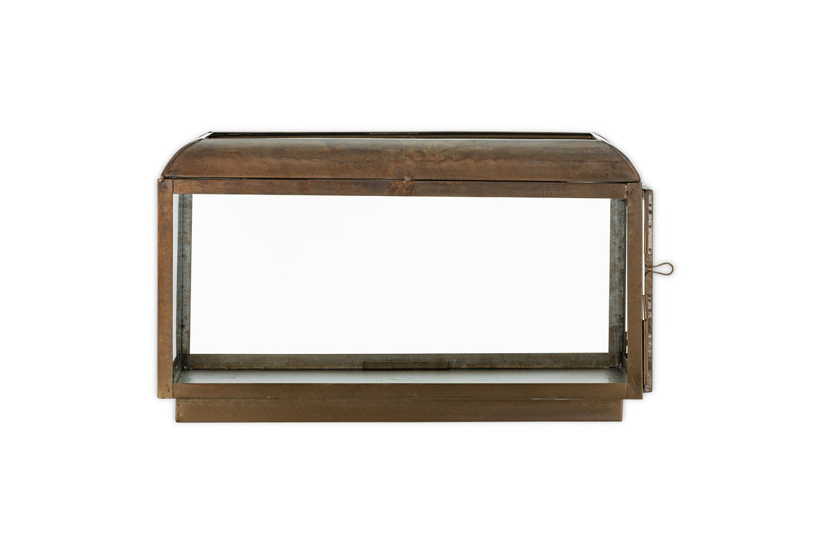 Kiwanda Wide Lantern - Antique Brass