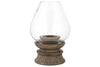 Kawani Mango Wood Lantern - Dark Ash