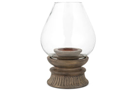 Kawani Mango Wood Lantern - Dark Ash