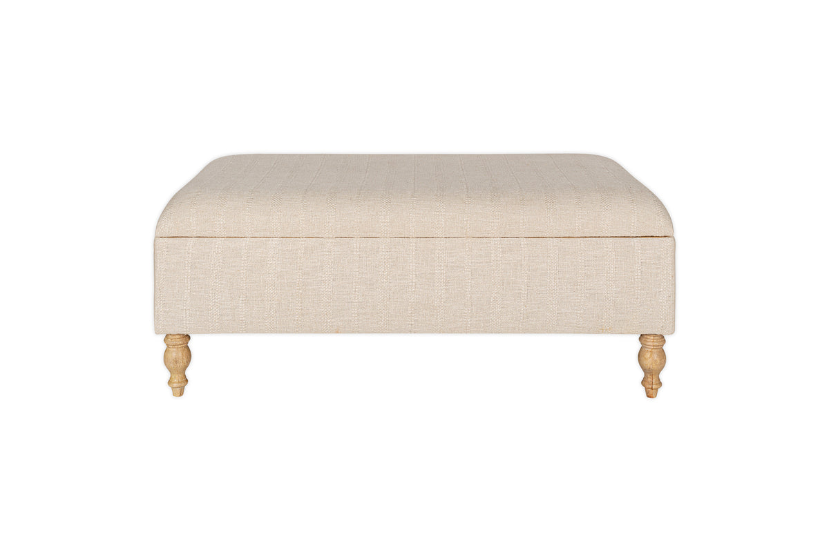 Kiana Upholstered Storage Ottoman - Natural