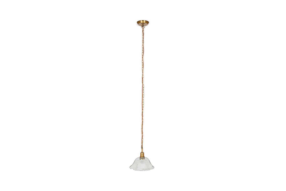 Keju Organic Shape Recycled Glass Pendant - Clear