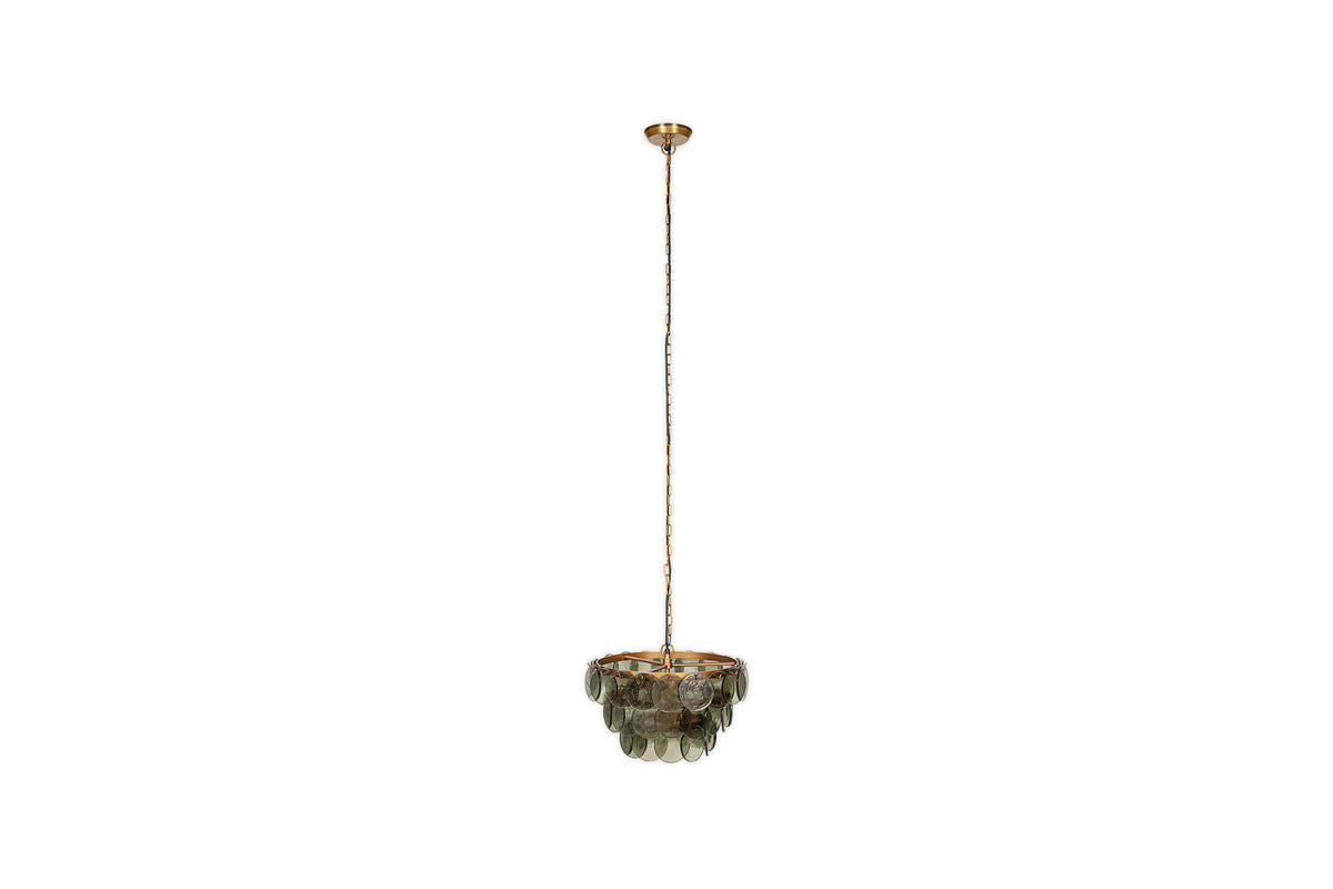 Kagitha Recycled Glass Chandelier - Green