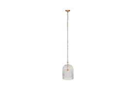 Lumina Fluted Recycled Glass Pendant - Clear
