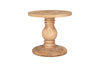 Laya Round Carved Side Table - Natural