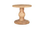 Laya Round Carved Side Table - Natural