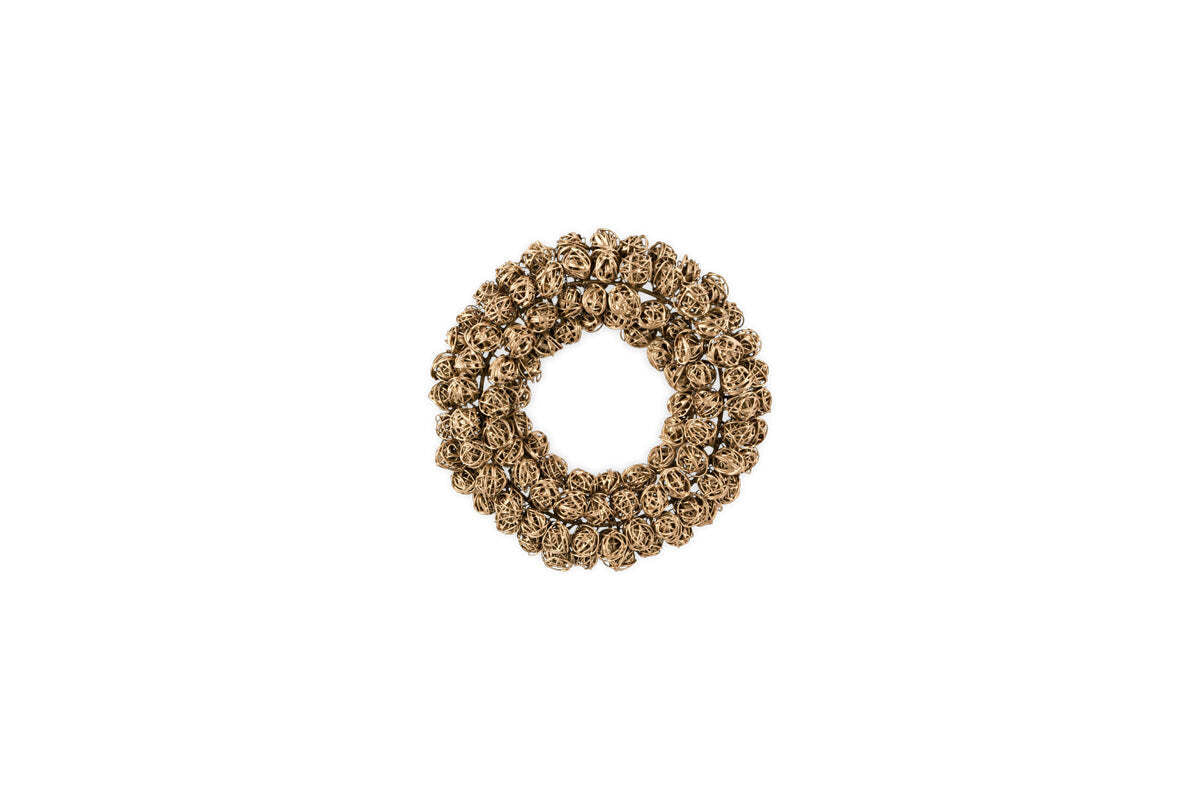 Madhi Mini Wreath Bauble - Brass