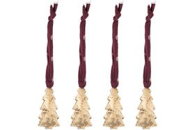 Mishti Tree Baubles - Antique Brass - Small (Set of 4)