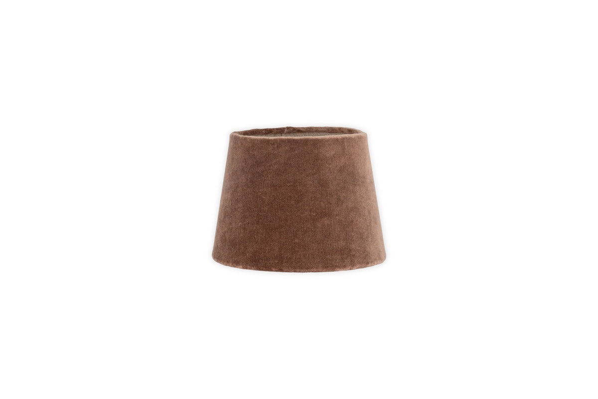 Mendai Velvet & Linen Lampshade - Mocha