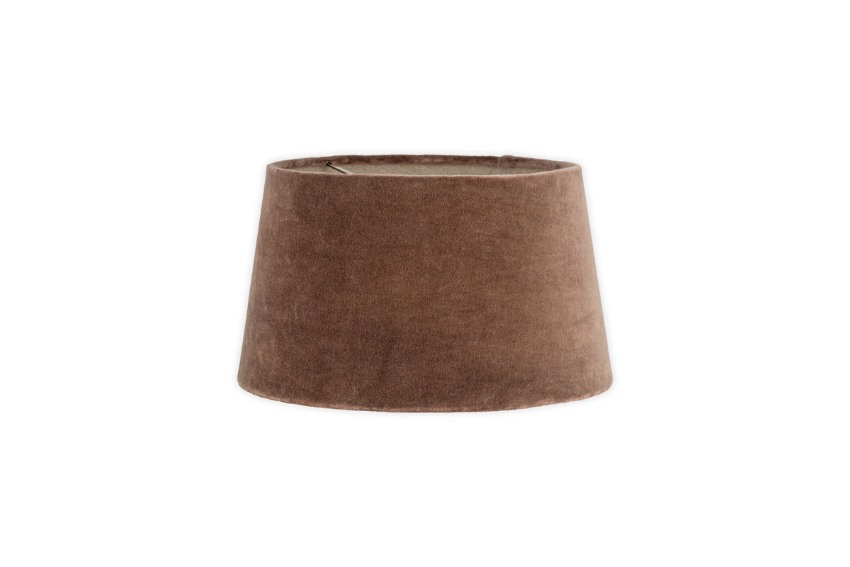 Mendai Velvet & Linen Lampshade - Mocha