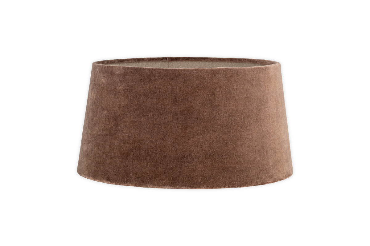 Mendai Velvet & Linen Lampshade - Mocha