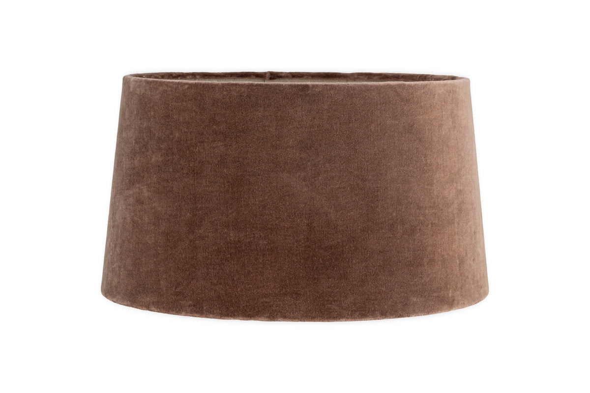 Mendai Velvet & Linen Lampshade - Mocha