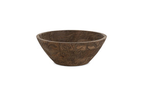 Nyati Wooden Serving Bowl - Dark Brown - Small