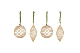 Nirav Wire Baubles - Brass (Set of 4)