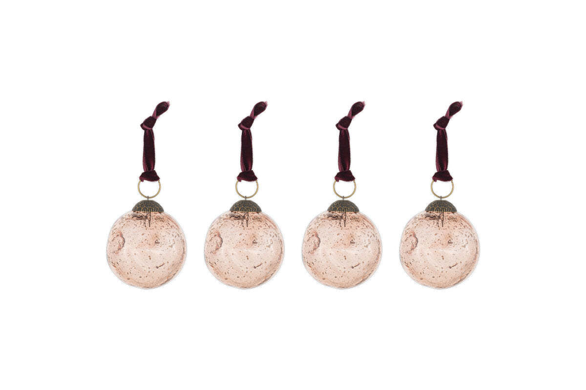 Nishan Pinched Baubles - Copper (Set of 4)