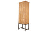 Nirvi Mango Wood & Iron Tall Cabinet - Black
