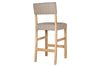 Nadeeka Linen Upholstered Counter Chair - Soft Grey