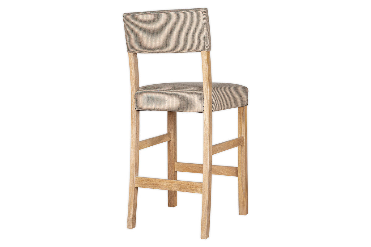 Nadeeka Linen Upholstered Counter Chair - Soft Grey