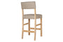 Nadeeka Linen Upholstered Counter Chair - Soft Grey