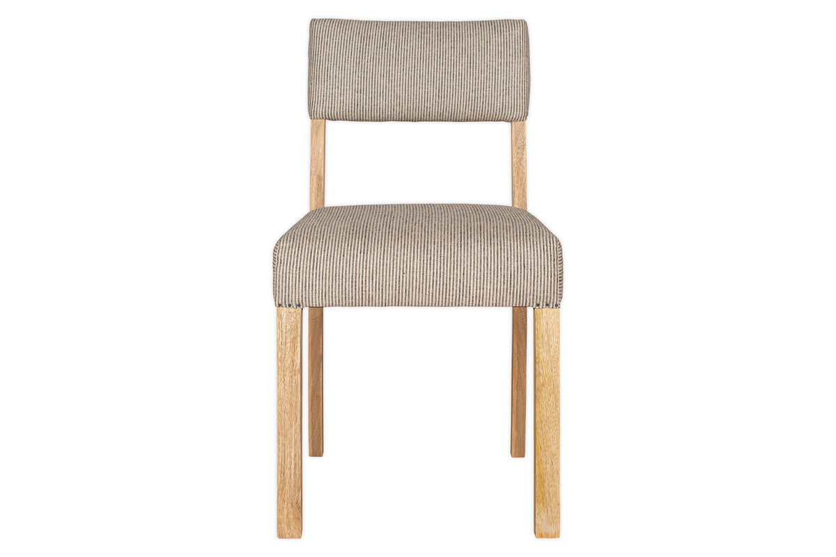 Nadeeka Linen Upholstered Dining Chair - Soft Grey