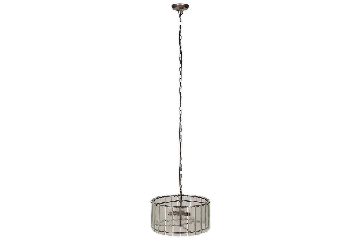Nauka Statement Pendant - Aged Bronze & Clear