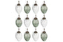 Enia Mini Hanging Egg Decoration - Antique Teal & Clear - (Set of 12)