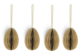 Piani Hanging Paper Decoration - Moss Green - Set of 4