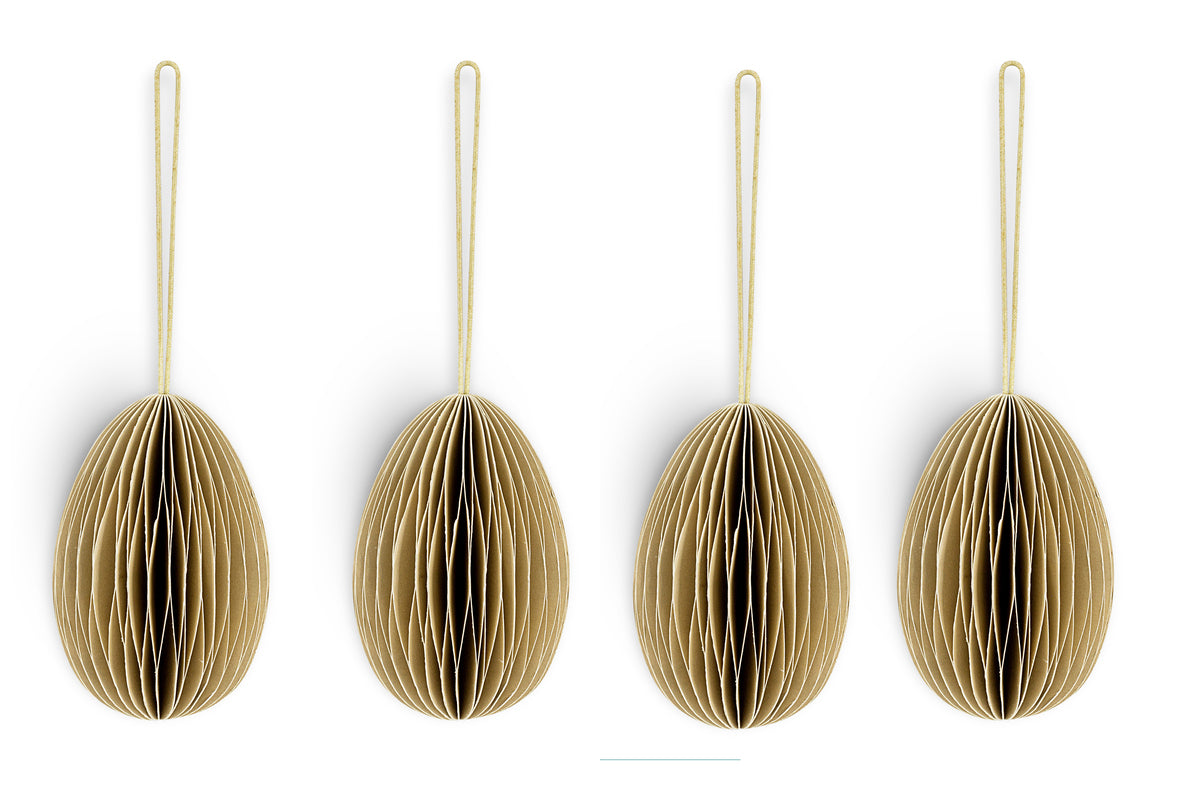 Piani Hanging Paper Decoration - Moss Green - Set of 4