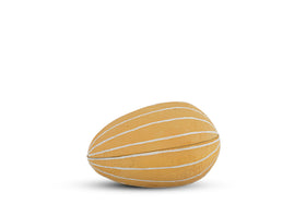 Surya Recycled Cotton Paper Side Opening Egg - Ochre & Cream