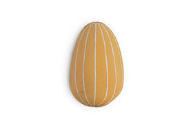 Surya Recycled Cotton Paper Side Opening Egg - Ochre & Cream